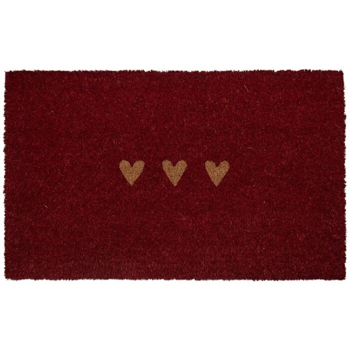 Clayre & Eef MC273 Drempelmat 75x45x1 cm Rood en Bruin