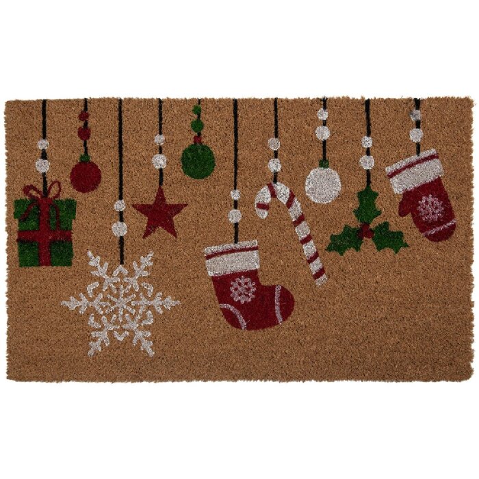 Clayre & Eef MC276 Dorpelsmat 75x45 cm bruin-rood