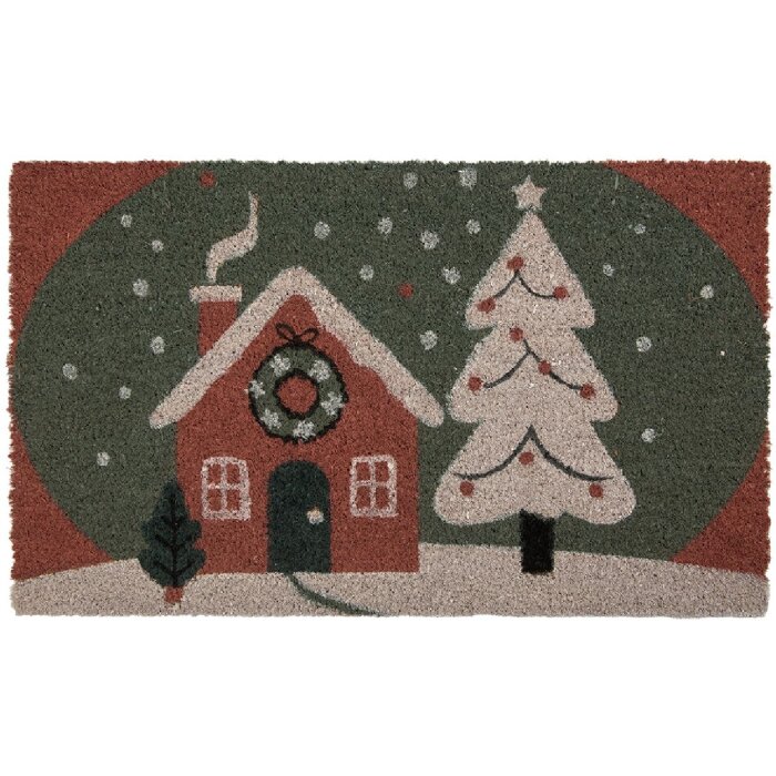 Clayre & Eef MC278 Drempelmat 75x45x1 cm Rood en Groen