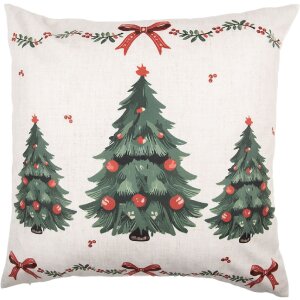Clayre & Eef TCH22 Kussensloop 45x45 cm Beige-Groen