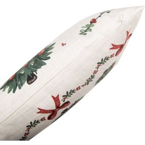 Clayre & Eef TCH36 Kussensloop 30x50 cm Beige-Groen
