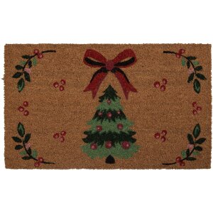 Clayre & Eef TCHMC Deurmat 75x45x1 cm Bruin en Groen