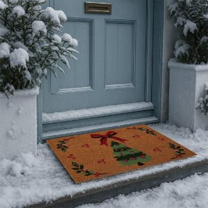 Clayre & Eef TCHMC Deurmat 75x45x1 cm Bruin en Groen
