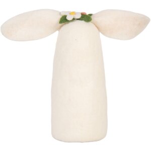 Clayre & Eef 66321 Viltmuis 23x10x23 cm Wit Roze