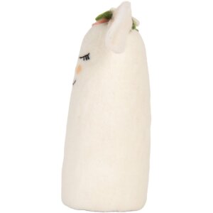 Clayre & Eef 66321 Viltmuis 23x10x23 cm Wit Roze