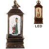 Clayre & Eef 66410 Decoratieve Lantaarn met Kerstman 8x8x20 cm