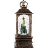 Clayre & Eef 66410 Decoratieve Lantaarn met Kerstman 8x8x20 cm