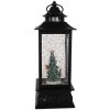 Clayre & Eef Decoratieve Lantaarn met Kerstman 10x10x28 cm