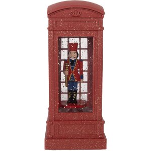 Clayre & Eef 66412 Decoratie Telefooncel met Notenkraker 9x9x21 cm