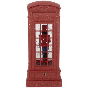 Clayre & Eef 66412 Decoratie Telefooncel met Notenkraker 9x9x21 cm