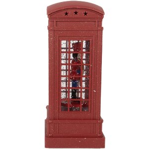 Clayre & Eef 66412 Decoratie Telefooncel met Notenkraker 9x9x21 cm