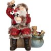 Clayre & Eef 6PR5749 Kerstman Decoratie 16x13x19 cm Rood