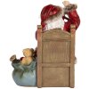 Clayre & Eef 6PR5749 Kerstman Decoratie 16x13x19 cm Rood