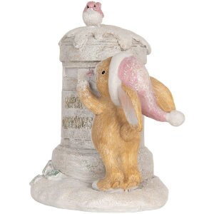 Clayre & Eef 6PR5879 Decoratie Konijn 13x12x47 cm