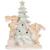 Clayre & Eef 6PR5880 Decoratie Konijn met LED 14x8x16 cm Bruin en Wit