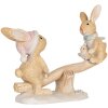 Clayre & Eef Decoratie Konijn 16x6x11 cm Bruin & Wit