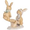 Clayre & Eef Decoratie Konijn 16x6x11 cm Bruin & Wit