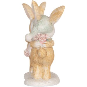 Clayre & Eef 6PR5882 Decoratie Konijn 10x5x10 cm Bruin en Wit