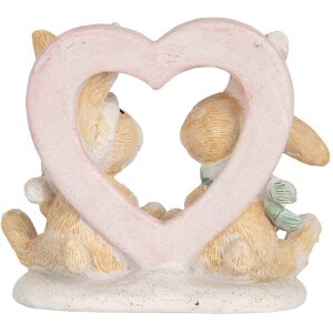 Clayre & Eef 6PR5883 Decoratie Konijn 11x6x9 cm Bruin Wit