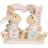 Clayre & Eef 6PR5883 Decoratie Konijn 11x6x9 cm Bruin Wit