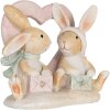 Clayre & Eef 6PR5883 Decoratie Konijn 11x6x9 cm Bruin Wit