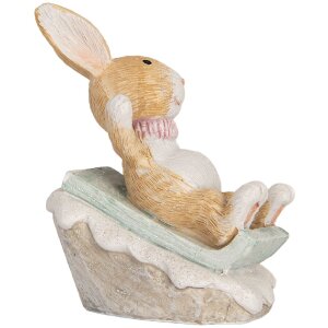 Clayre & Eef 6PR5885 Decoratie Konijn 8x6x9 cm Bruin Wit