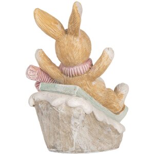 Clayre & Eef 6PR5885 Decoratie Konijn 8x6x9 cm Bruin Wit