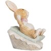 Clayre & Eef 6PR5885 Decoratie Konijn 8x6x9 cm Bruin Wit