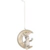 Clayre & Eef 6PR5890 Decoratiehangers Konijnen Set 2 Grijs en Goudkleurig