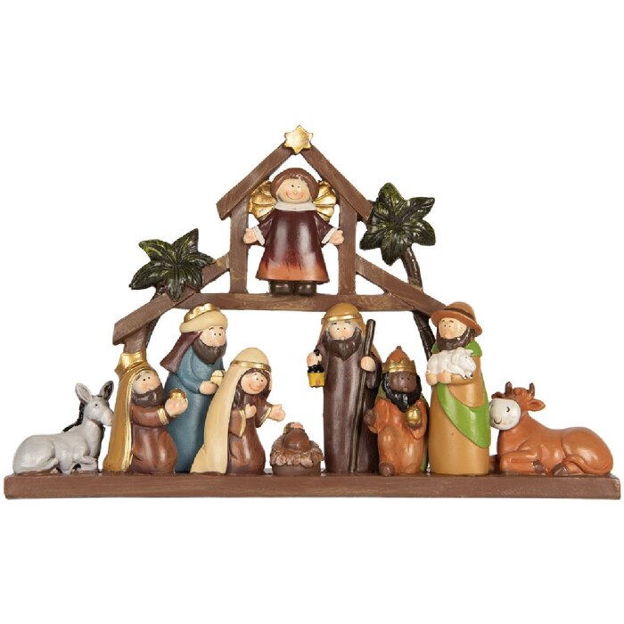 Clayre & Eef 6PR5895 Kerstgroep 32x5x20 cm