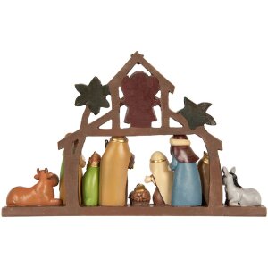 Clayre & Eef 6PR5895 Kerstgroep 32x5x20 cm