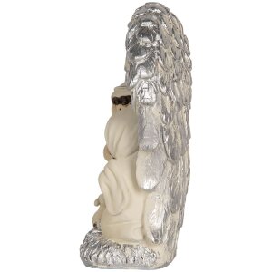 Clayre & Eef 6PR5896 Kerstgroep 12x6x13 cm Zilver Wit