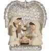 Clayre & Eef 6PR5896 Kerstgroep 12x6x13 cm Zilver Wit