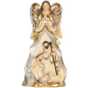 Clayre & Eef 6PR5897 Kerstgroep 16x13x31 cm Beige...
