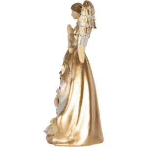 Clayre & Eef 6PR5897 Kerstgroep 16x13x31 cm Beige & Wit