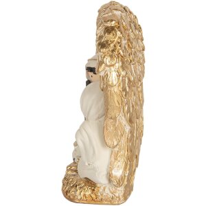 Clayre & Eef 6PR5898 Kerstgroep 12x6x13 cm Goudkleurig Wit