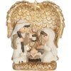 Clayre & Eef 6PR5898 Kerstgroep 12x6x13 cm Goudkleurig Wit
