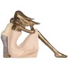 Clayre & Eef 6PR5900 Decoratie Moeder en Kind 23x9x16 cm Goudkleurig Roze