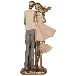 Clayre & Eef 6PR5902 Decoratie Familie 17x11x35 cm Goudkleurig en Roze