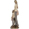 Clayre & Eef 6PR5902 Decoratie Familie 17x11x35 cm Goudkleurig en Roze