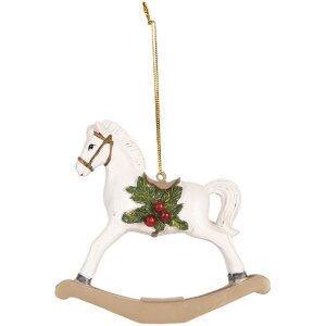Clayre & Eef 6PR5903 Decoratie Hangende Schommelpaard 12x4x11 cm