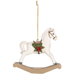 Clayre & Eef 6PR5903 Decoratie Hangende Schommelpaard 12x4x11 cm