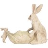 Clayre & Eef 6PR5905 Decoratie Konijn met Schaal 29x14x26 cm
