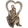 Clayre & Eef 6PR5911 Decoratie zittend paar 11x10x15 cm zilverkleur