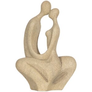 Clayre & Eef 6PR5912 Decoratief Zittend Paar Beige 16x8x25 cm