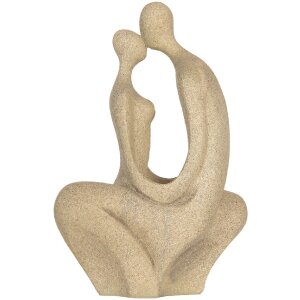 Clayre & Eef 6PR5912 Decoratief Zittend Paar Beige 16x8x25 cm