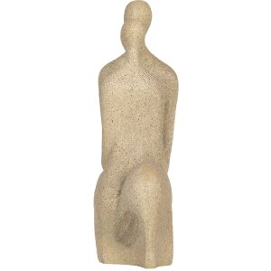 Clayre & Eef 6PR5912 Decoratief Zittend Paar Beige 16x8x25 cm