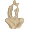Clayre & Eef 6PR5912 Decoratief Zittend Paar Beige 16x8x25 cm