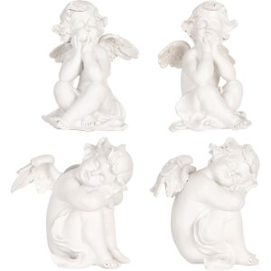 Clayre & Eef 6PR5914 Decoratie Engelen Set (4 stuks)...