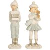 Clayre & Eef 6PR5917 Decoratie Kinder 2-delig 5x4x11 cm Wit Groen